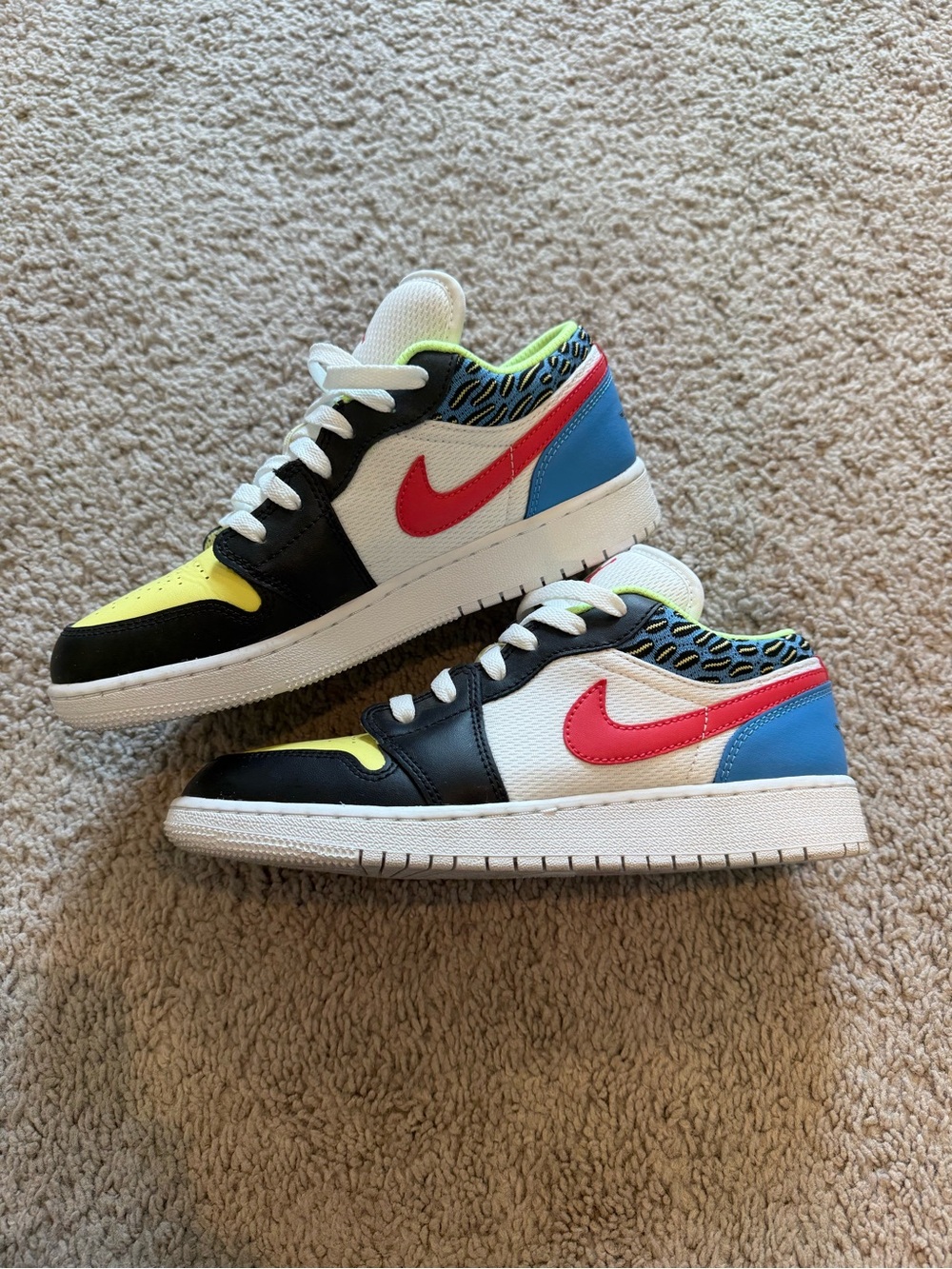 Air Jordan 1 Low White Mesh/Multicolor